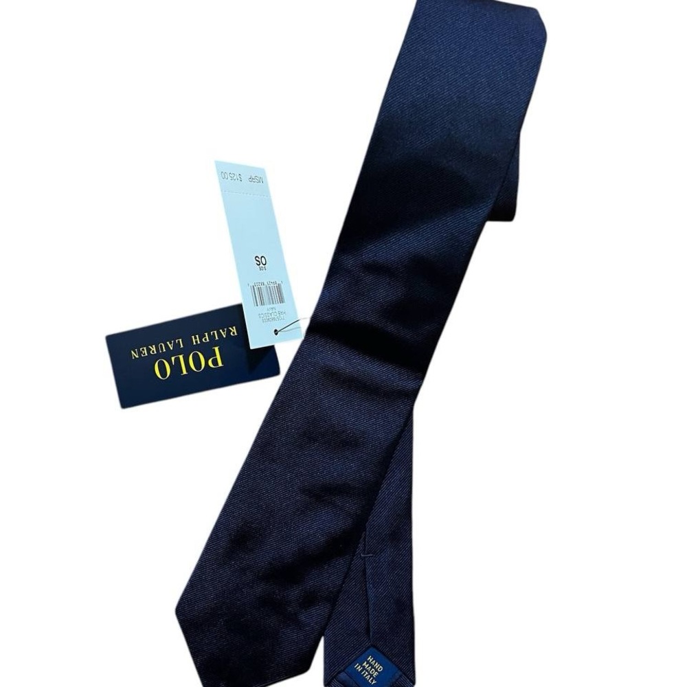 Polo by Ralph Lauren Navy Silk Tie - Picture 2 of 11